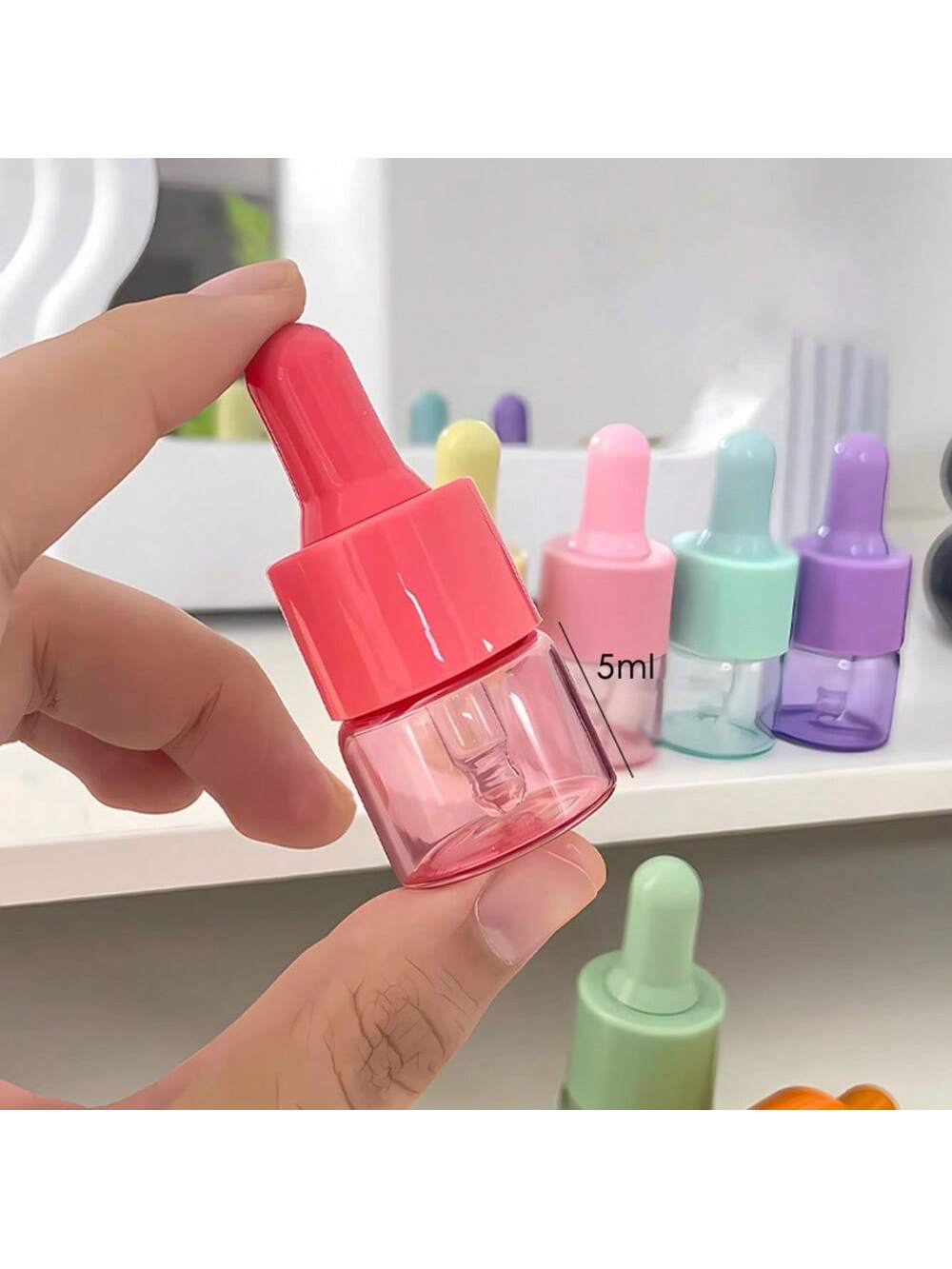 5 Pcs 5ml 10ml Colored Glass D - Juice Bottle Dropper incelemesi ve fiyatı