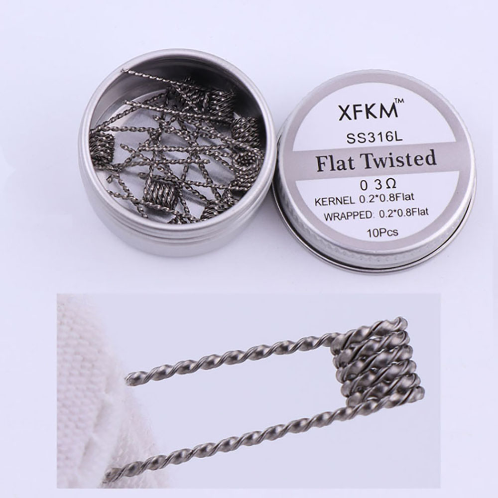 SS316L 10Pcs/Box Prebuilt Coil - Clapton Wire Pre Built incelemesi ve fiyatı