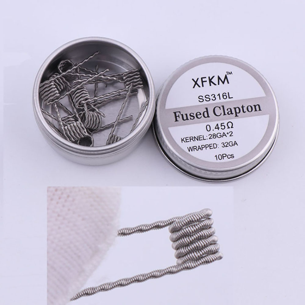 SS316L 10Pcs/Box Prebuilt Coil - Clapton Wire Pre Built incelemesi ve fiyatı