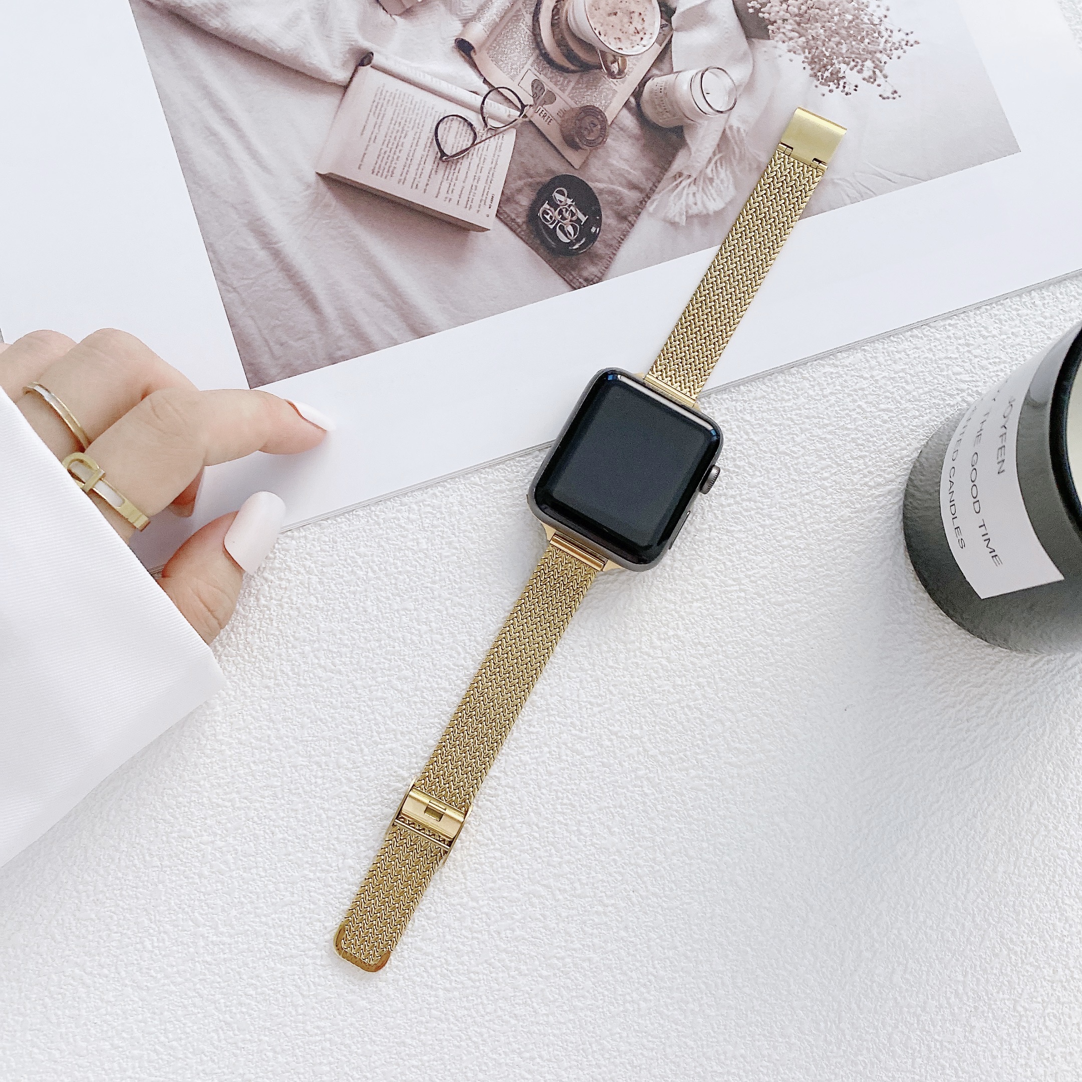 Premium Thin Metal Watch Band  - Mesh Coil Strip incelemesi ve fiyatı