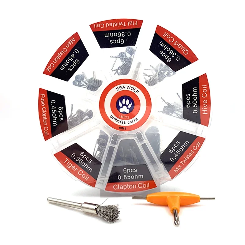 Seawolf Prebuilt Coil 8 Styles - Clapton Wire Pre Built incelemesi ve fiyatı