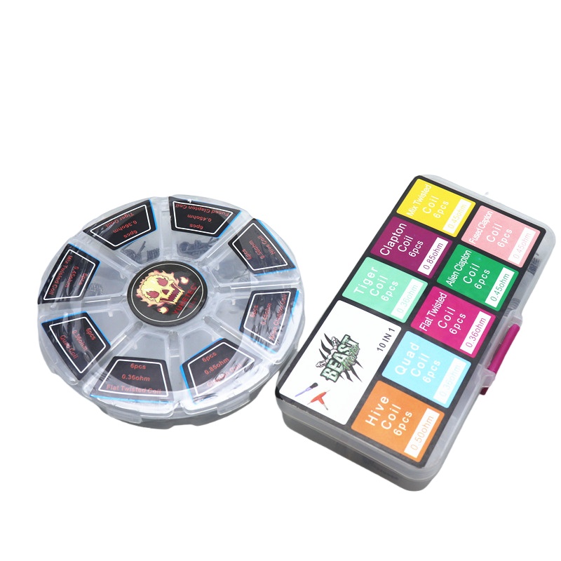 48Pcs/Set Pre Built Coils RTA  - Clapton Wire Pre Built incelemesi ve fiyatı