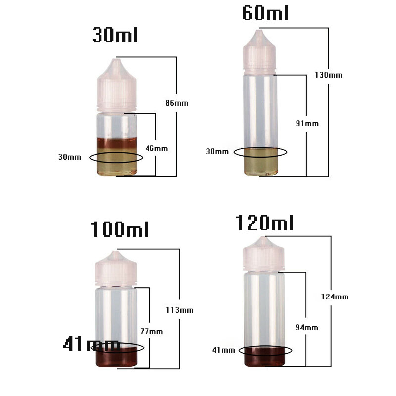 5pcs 30ml/60ml/100ml/120ml Pla - Juice Bottle Dropper incelemesi ve fiyatı