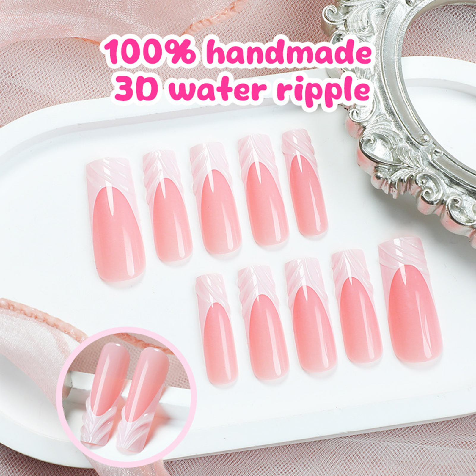24Pcs Long Square Head Nails S - Drip Tip Resin incelemesi ve fiyatı