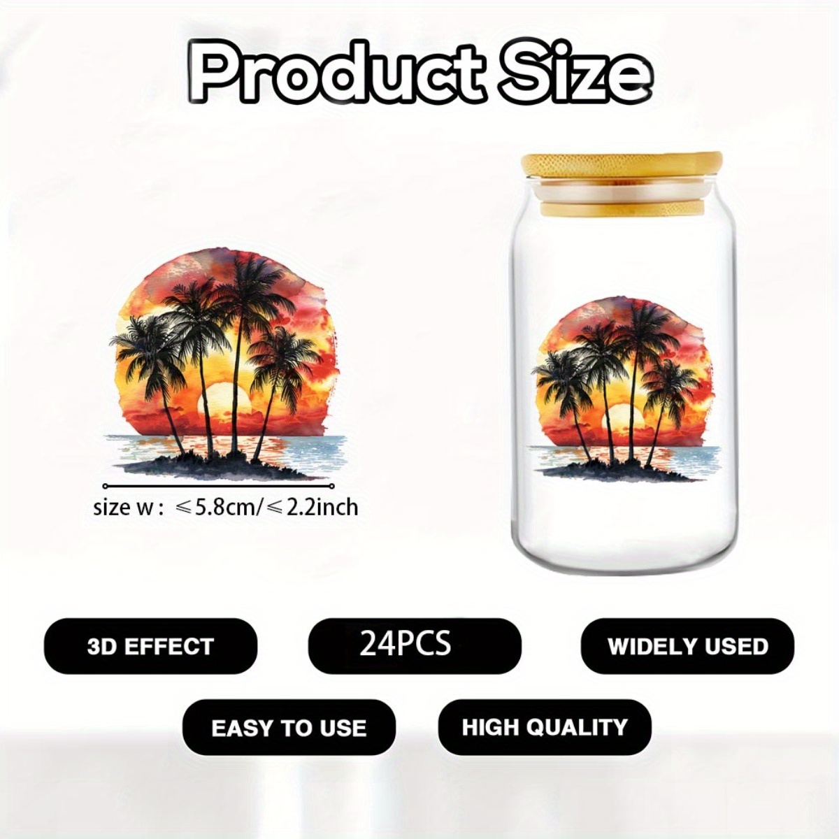 24Pcs/Set Summer Tropical Beac - Rdta Tank Glass incelemesi ve fiyatı