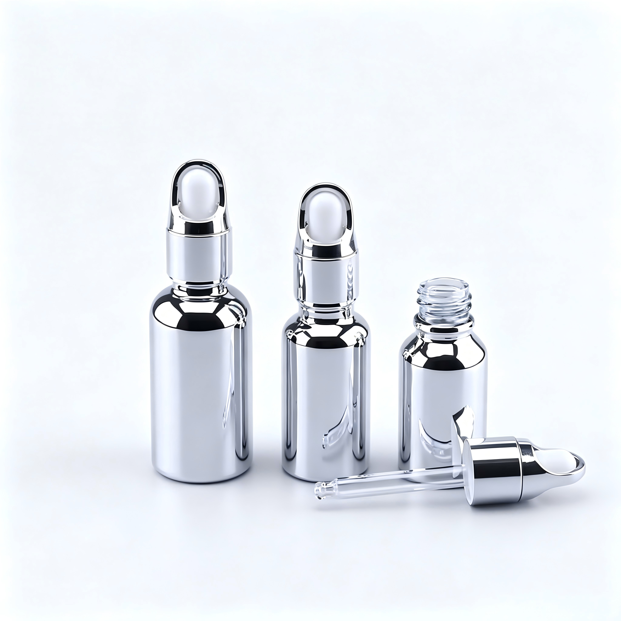10PCS 5 -100ml UV Silvery Glas - Juice Bottle Dropper incelemesi ve fiyatı