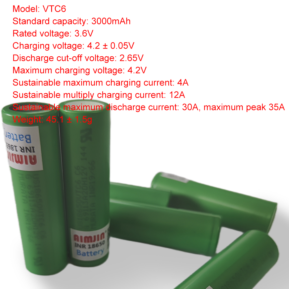 VTC6 18650 Battery 3000mAh 3.7 - Vape Battery 18650 incelemesi ve fiyatı