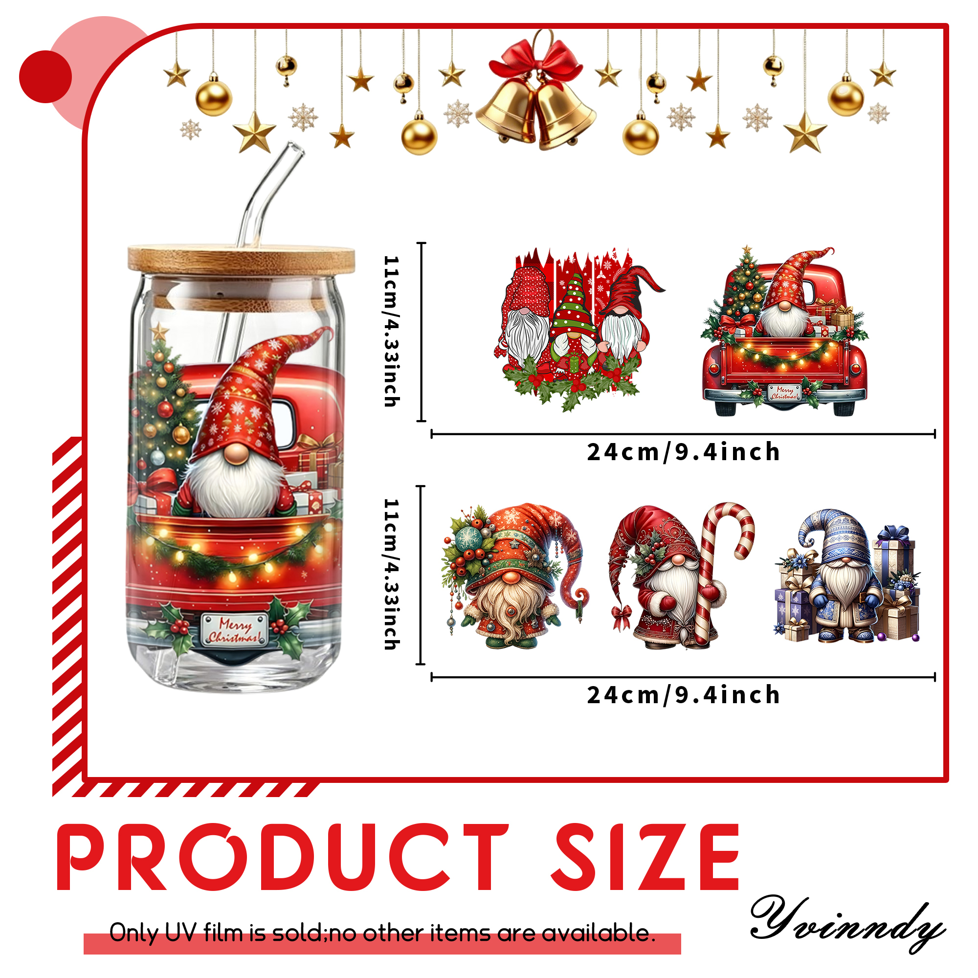 5Pcs/Set Red Truck Christmas G - Rdta Tank Glass incelemesi ve fiyatı