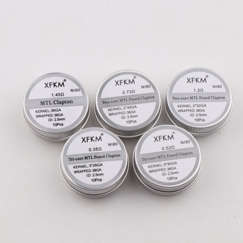 NEW XFKM 10PCS/box NI80/A1/SS3 - Clapton Wire Pre Built incelemesi ve fiyatı