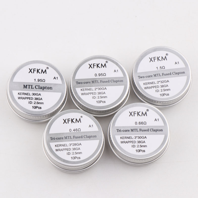 NEW XFKM 10PCS/box NI80/A1/SS3 - Clapton Wire Pre Built incelemesi ve fiyatı